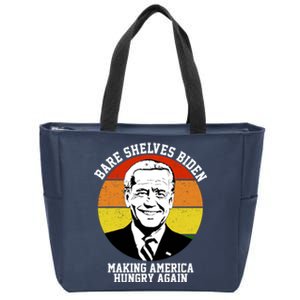 Bare Shelves Biden Making America Hungry Again Zip Tote Bag