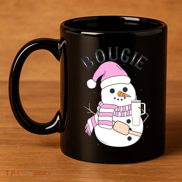 Boojee Snowman Bougie Snowman Stanley 11oz C Handle Ceramic Mug