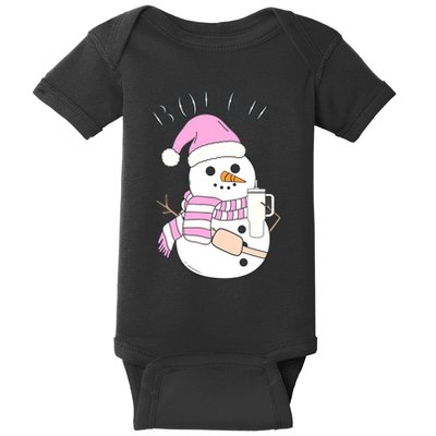 Boojee Snowman Bougie Snowman Stanley Baby Bodysuit