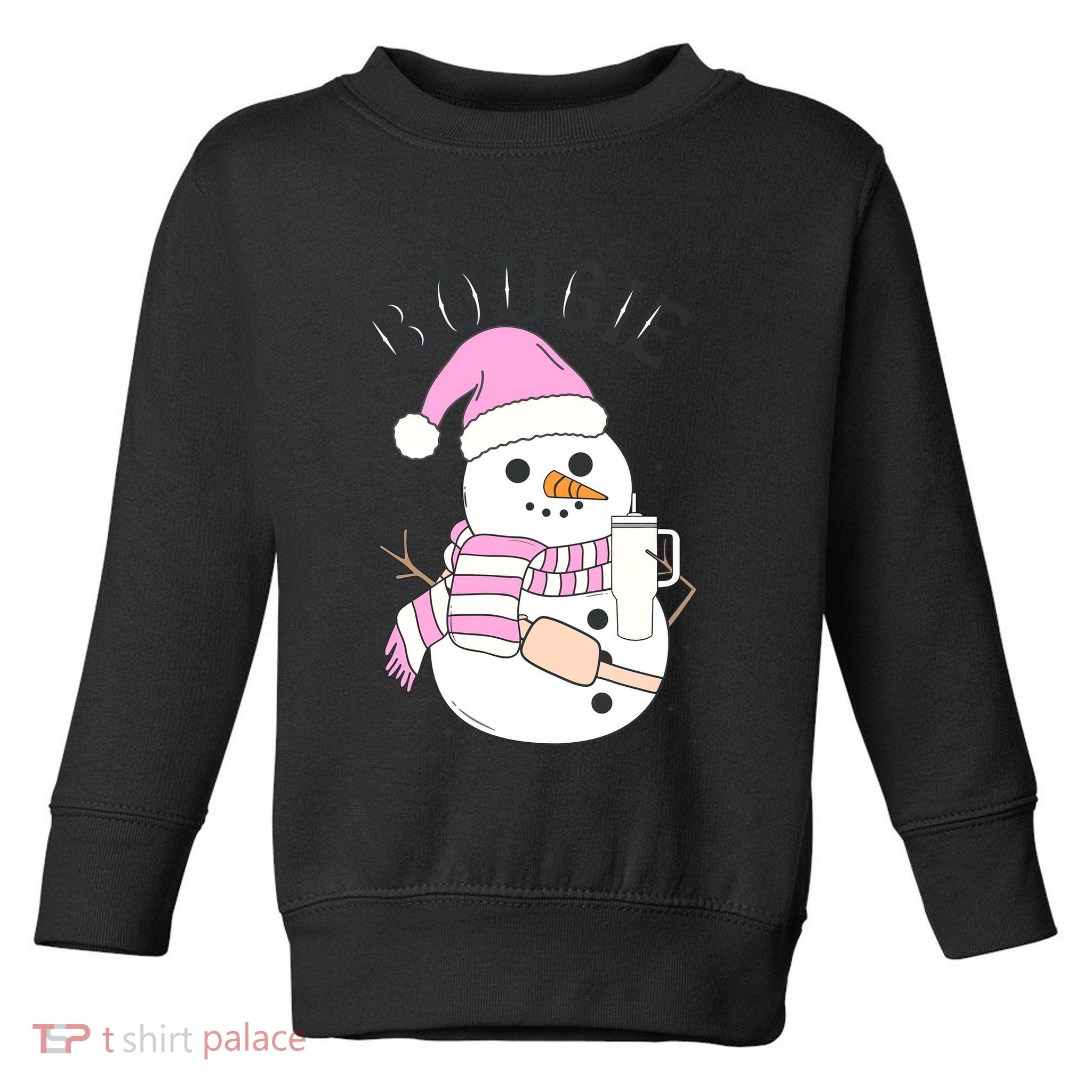 Boojee Snowman Bougie Snowman Stanley Toddler Sweatshirt