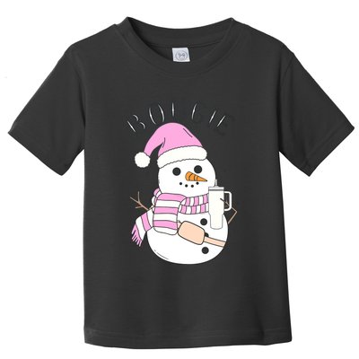 Boojee Snowman Bougie Snowman Stanley Toddler T-Shirt