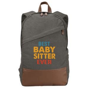 Best Sitter Care Worker Sitter Teacher Mother Gift Cotton Canvas Backpack