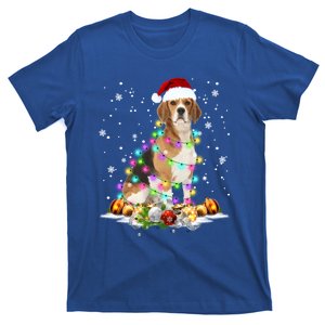 Beagle Santa Christmas Tree Lights Xmas Funny Gift T-Shirt