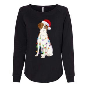 Brittany Spaniel Christmas Lights Xmas Dog Lover Cool Gift Womens California Wash Sweatshirt