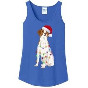 Brittany Spaniel Christmas Lights Xmas Dog Lover Cool Gift Ladies Essential Tank