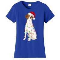 Brittany Spaniel Christmas Lights Xmas Dog Lover Cool Gift Women's T-Shirt