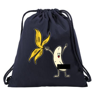 Banana Striptease Censored Naked Funny Adult Drawstring Bag