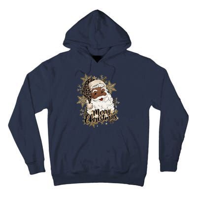 Black Santa Christmas African American Santa Tall Hoodie