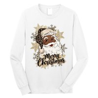 Black Santa Christmas African American Santa Long Sleeve Shirt