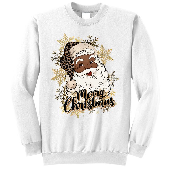 Black Santa Christmas African American Santa Sweatshirt