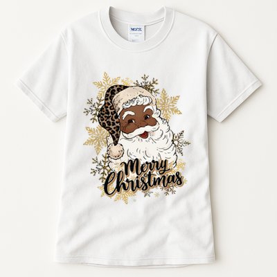 Black Santa Christmas African American Santa Tall T-Shirt