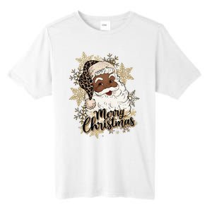 Black Santa Christmas African American Santa Tall Fusion ChromaSoft Performance T-Shirt