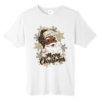 Black Santa Christmas African American Santa Tall Fusion ChromaSoft Performance T-Shirt