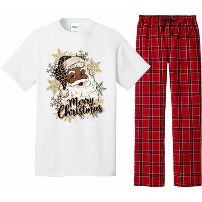 Black Santa Christmas African American Santa Pajama Set