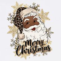 Black Santa Christmas African American Santa Poster