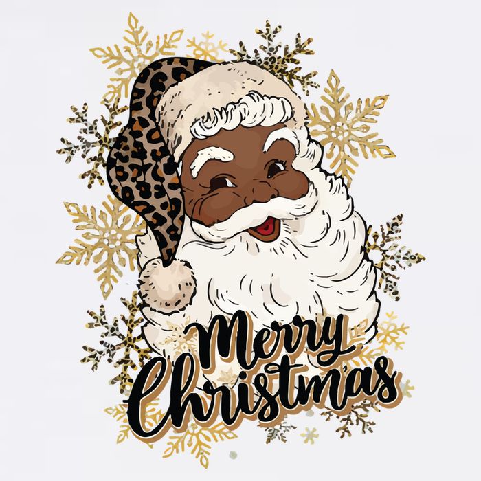 Black Santa Christmas African American Santa Poster