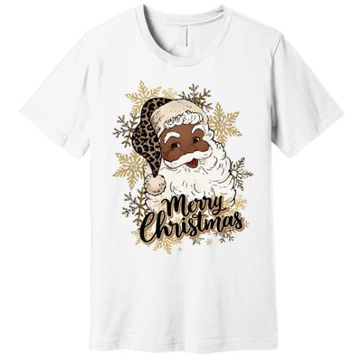 Black Santa Christmas African American Santa Premium T-Shirt