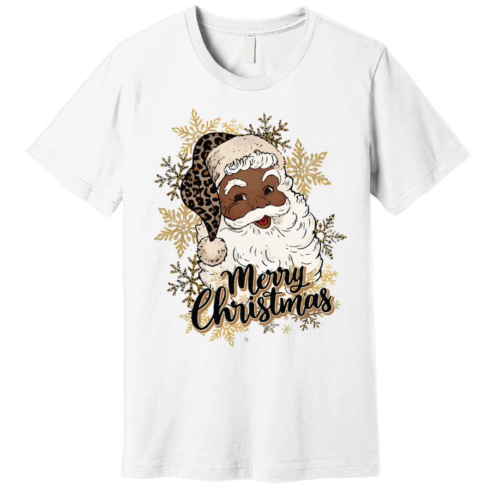 Black Santa Christmas African American Santa Premium T-Shirt