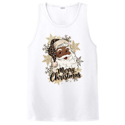 Black Santa Christmas African American Santa PosiCharge Competitor Tank