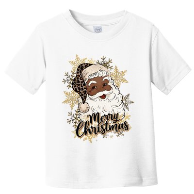 Black Santa Christmas African American Santa Toddler T-Shirt
