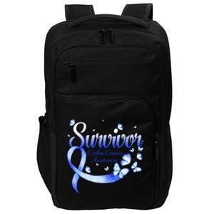 Butterfly Survivor Colon Cancer Awareness Gift Impact Tech Backpack