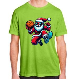 Basketball Santa Christmas Gift Adult ChromaSoft Performance T-Shirt