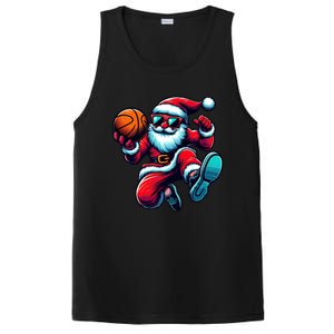 Basketball Santa Christmas Gift PosiCharge Competitor Tank