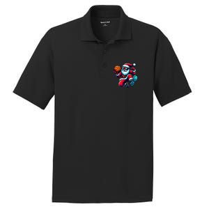 Basketball Santa Christmas Gift PosiCharge RacerMesh Polo