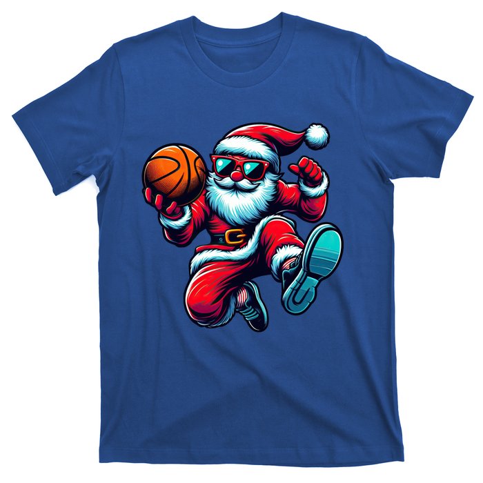 Basketball Santa Christmas Gift T-Shirt