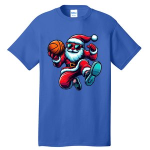 Basketball Santa Christmas Gift Tall T-Shirt