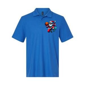 Basketball Santa Christmas Gift Softstyle Adult Sport Polo