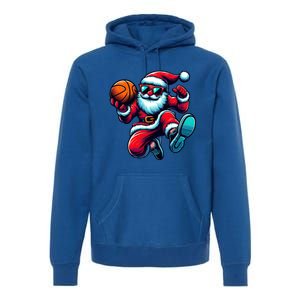 Basketball Santa Christmas Gift Premium Hoodie