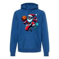 Basketball Santa Christmas Gift Premium Hoodie