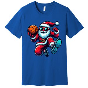 Basketball Santa Christmas Gift Premium T-Shirt