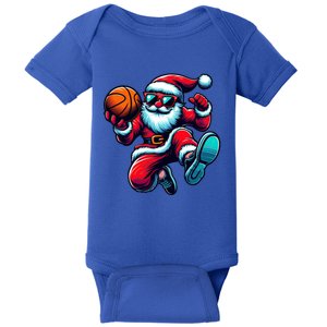 Basketball Santa Christmas Gift Baby Bodysuit