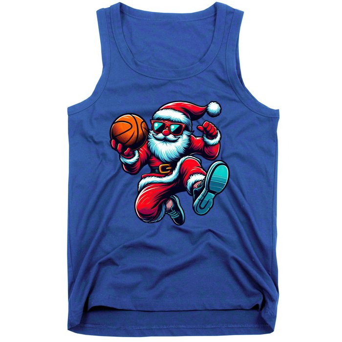 Basketball Santa Christmas Gift Tank Top