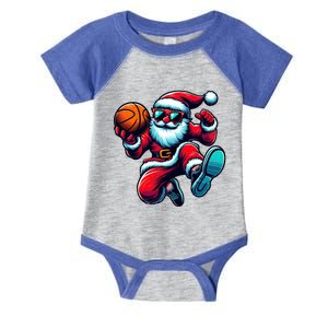 Basketball Santa Christmas Gift Infant Baby Jersey Bodysuit