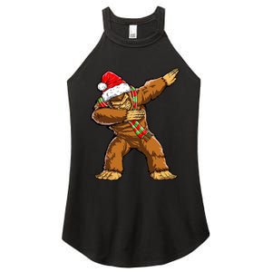 Bigfoot Santa Christmas Tree Lights Funny Xmas Sasquatch Women's Perfect Tri Rocker Tank