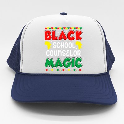 Black School Counselor Magic Black History Month Teacher Gift Trucker Hat