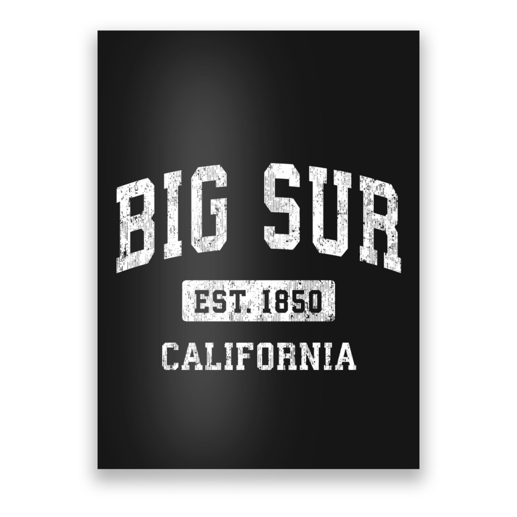 Big Sur California Ca Vintage Athletic Sports Poster