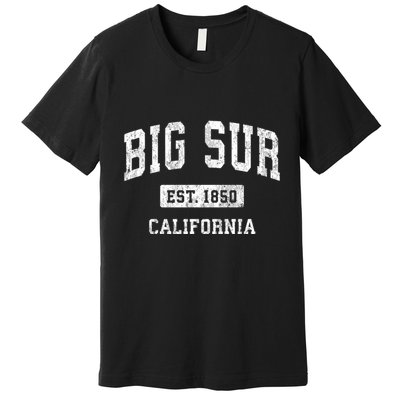 Big Sur California Ca Vintage Athletic Sports Premium T-Shirt