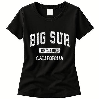 Big Sur California Ca Vintage Athletic Sports Womens T-Shirt