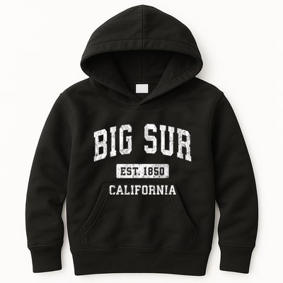 Big Sur California Ca Vintage Athletic Sports Kids Hoodie