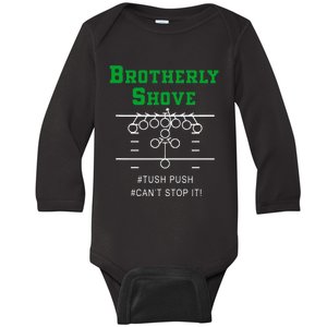 Brotherly Shove Classic Baby Long Sleeve Bodysuit