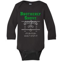 Brotherly Shove Classic Baby Long Sleeve Bodysuit