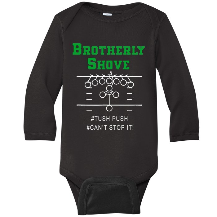 Brotherly Shove Classic Baby Long Sleeve Bodysuit