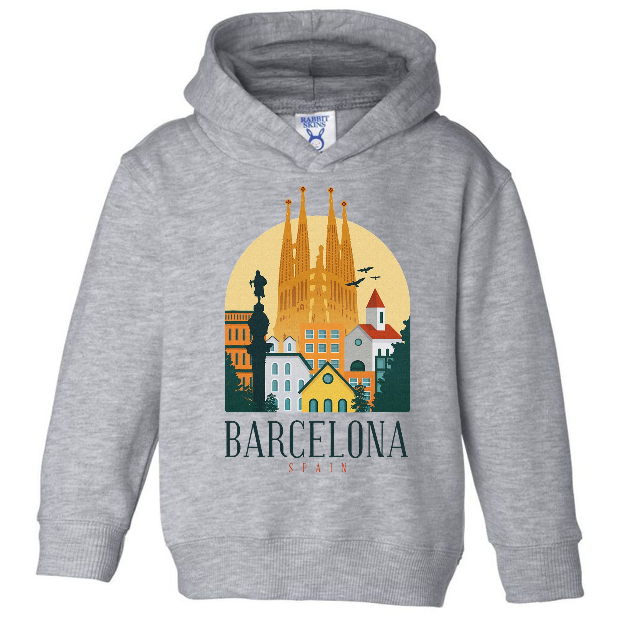 Barcelona Spain Cathedral Spanish City Souvenir Toddler Hoodie