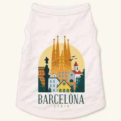 Barcelona Spain Cathedral Spanish City Souvenir Doggie Tank