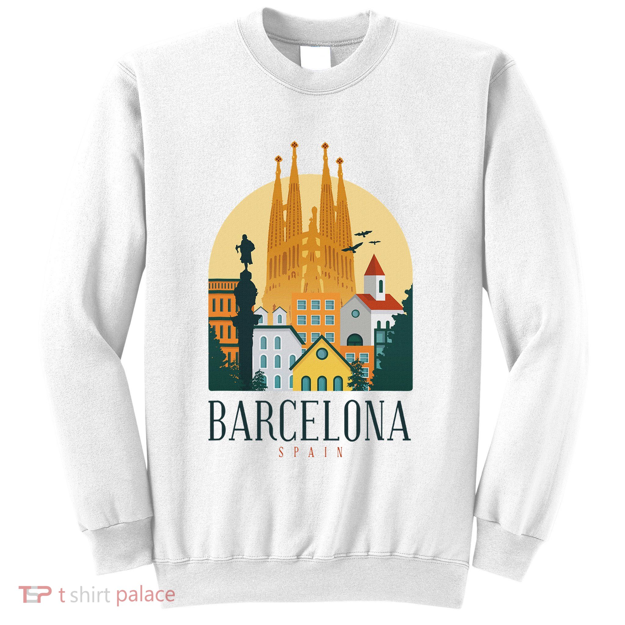 Barcelona Spain Cathedral Spanish City Souvenir Sweatshirt