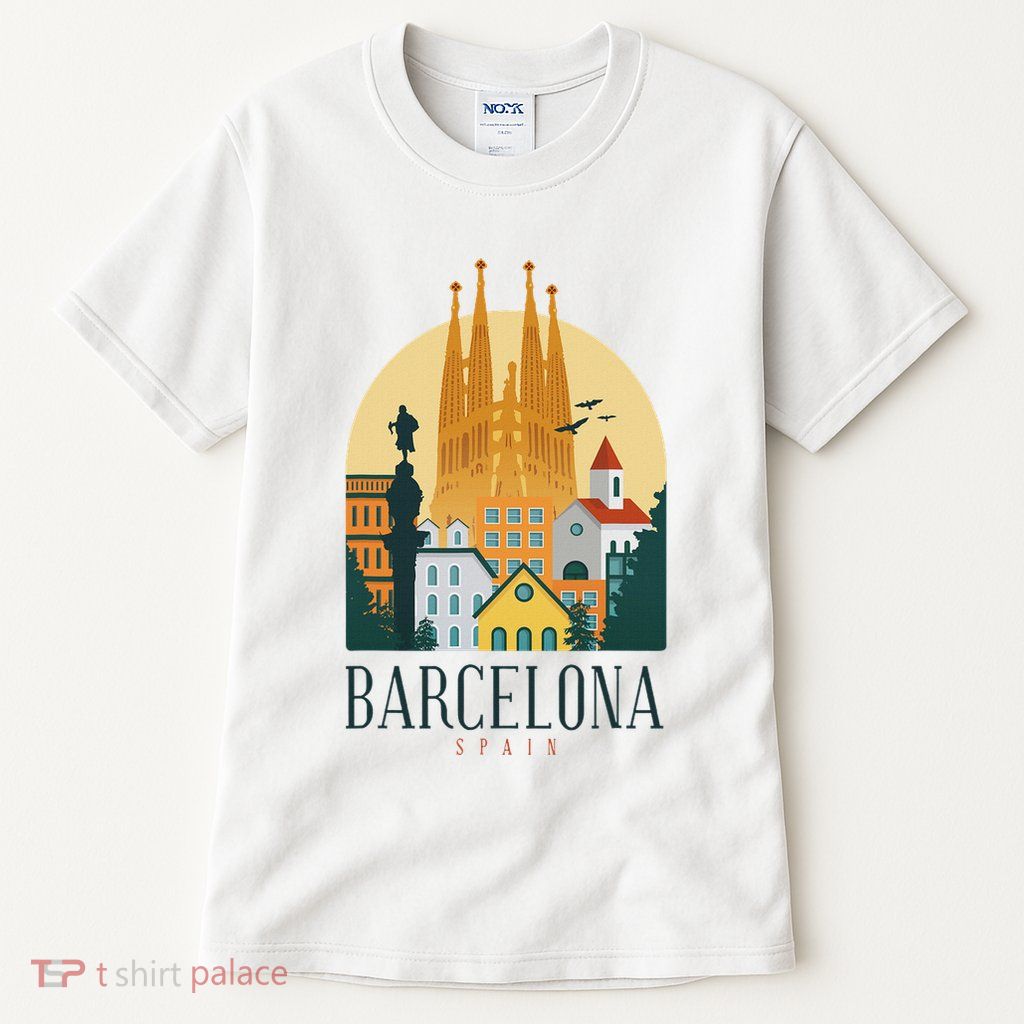 Barcelona Spain Cathedral Spanish City Souvenir Tall T-Shirt